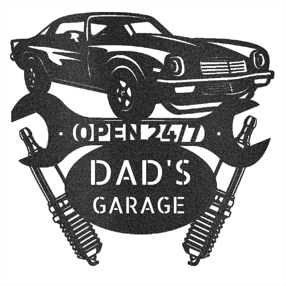 Black / 12 1971 Camaro Garage Sign