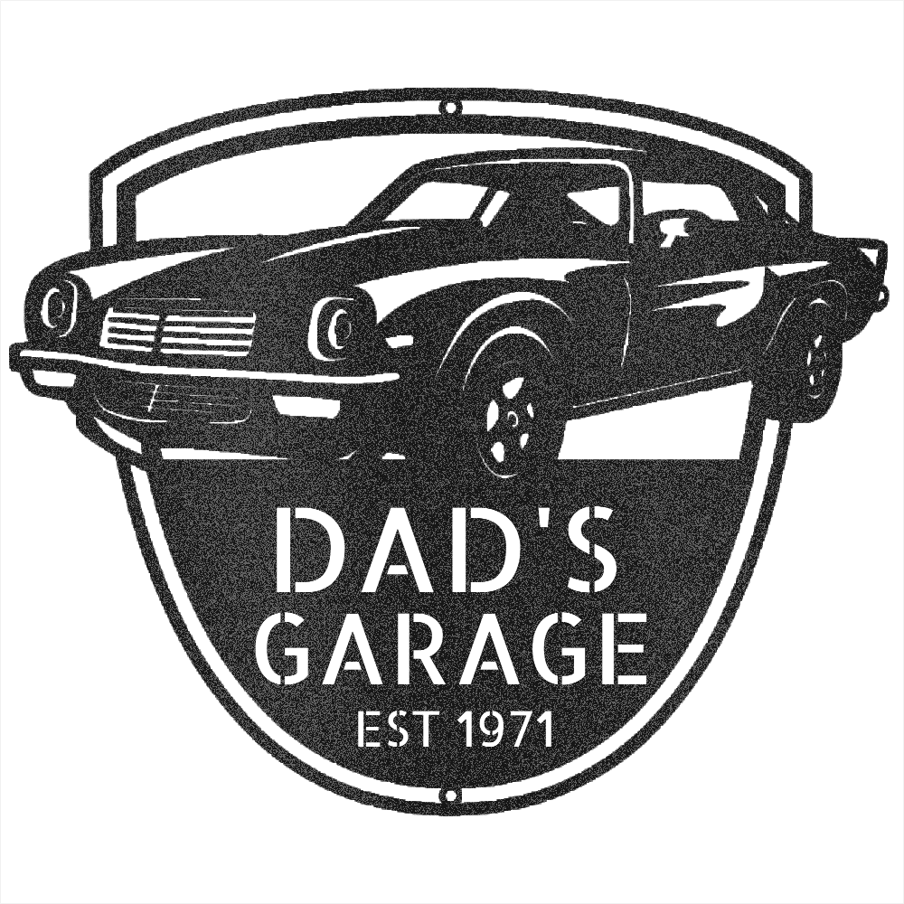 Black / 12 1971 Camaro Open 24/7 Garage Sign