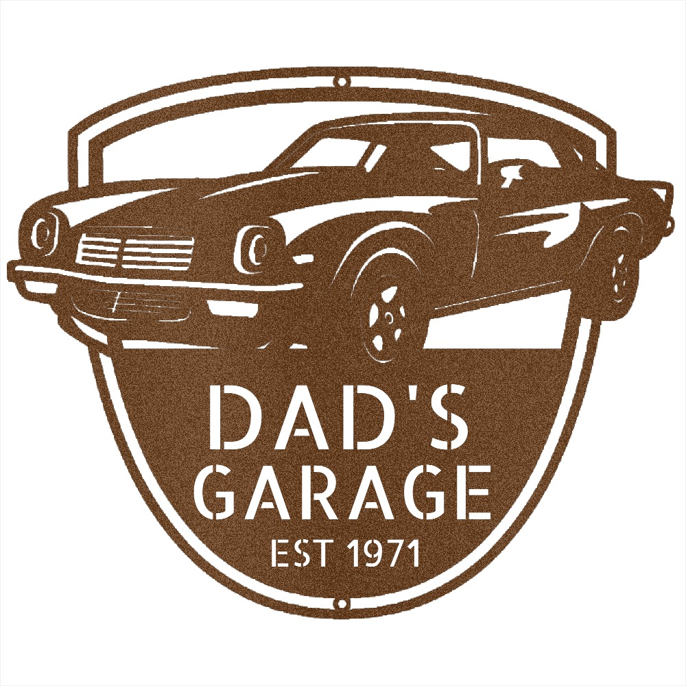 Copper / 12 1971 Camaro Open 24/7 Garage Sign