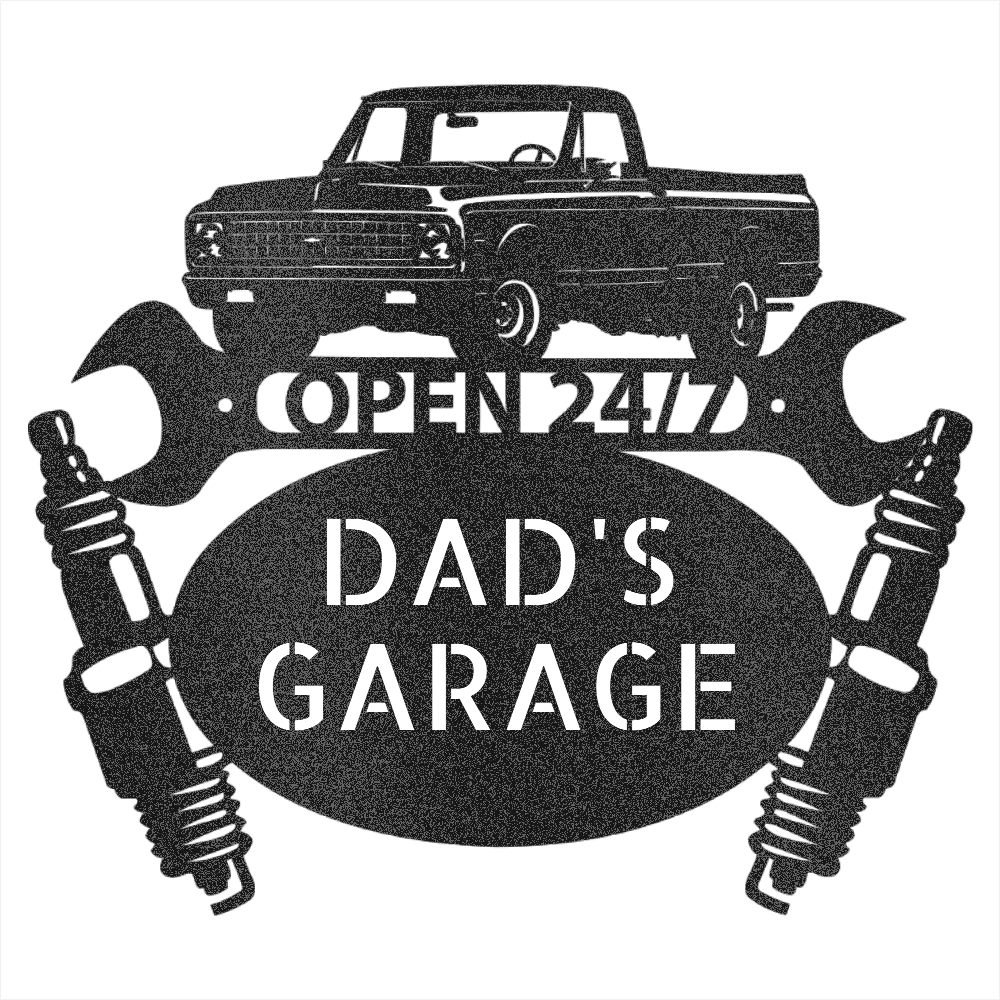 Black / 12 1972 Chevy C10 Truck Metal Sign – Personalized Garage Wall Art for Pickup Lovers & Vintage Truck Owners