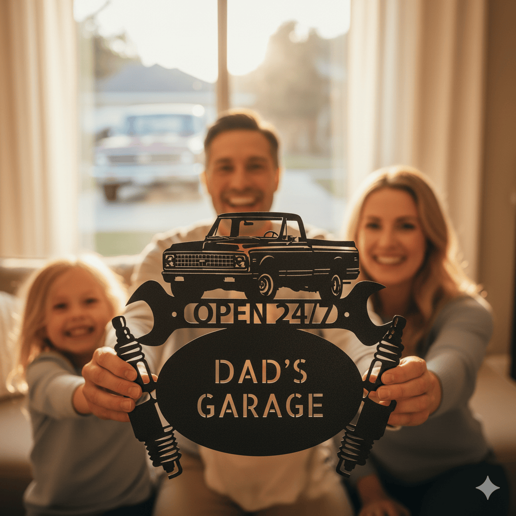 1972 Chevy C10 Truck Metal Sign – Personalized Garage Wall Art for Pickup Lovers & Vintage Truck Owners