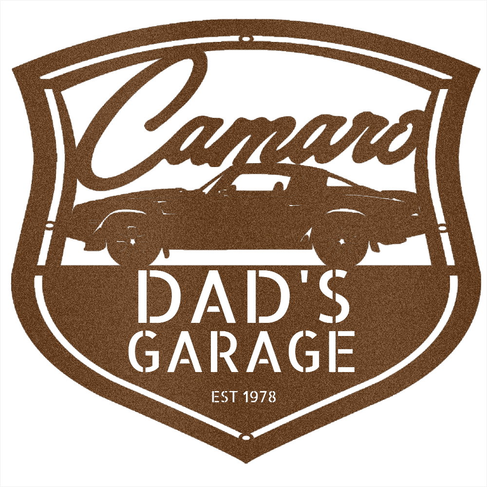 Copper / 12 1978 Camaro Z28 Metal Sign – Personalized Dad’s Garage Wall Art