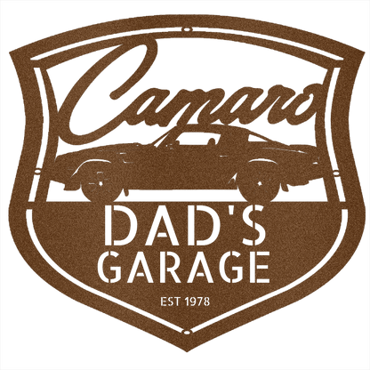Copper / 12 1978 Camaro Z28 Metal Sign – Personalized Dad’s Garage Wall Art