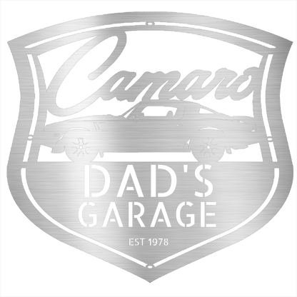 Silver / 12 1978 Camaro Z28 Metal Sign – Personalized Dad’s Garage Wall Art
