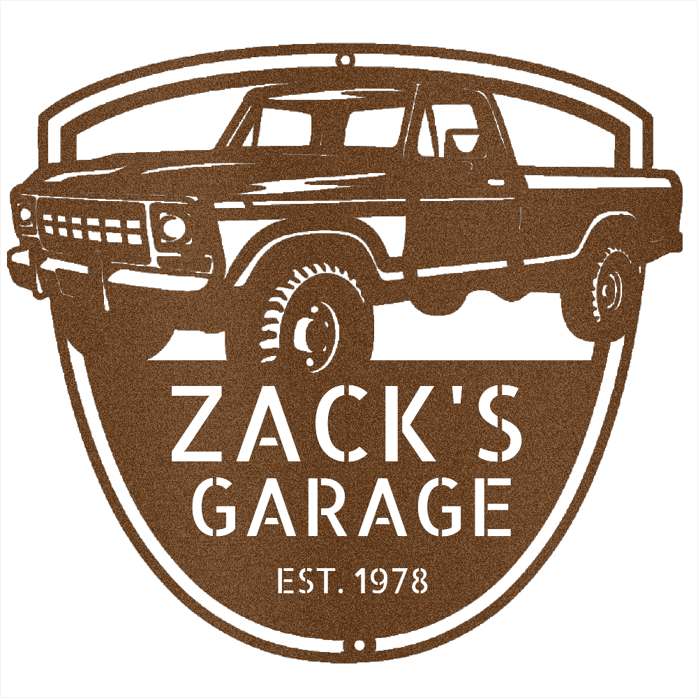 Copper / 12 1978 Ford F-250 Garage Sign