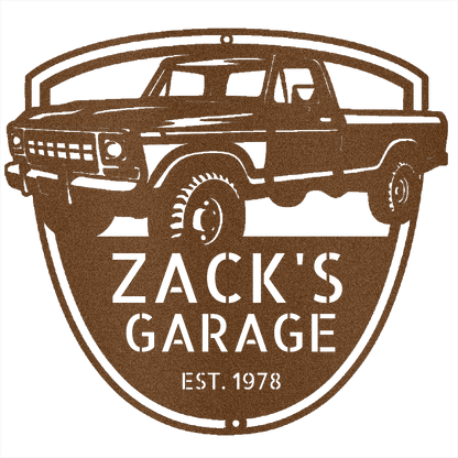 Copper / 12 1978 Ford F-250 Garage Sign