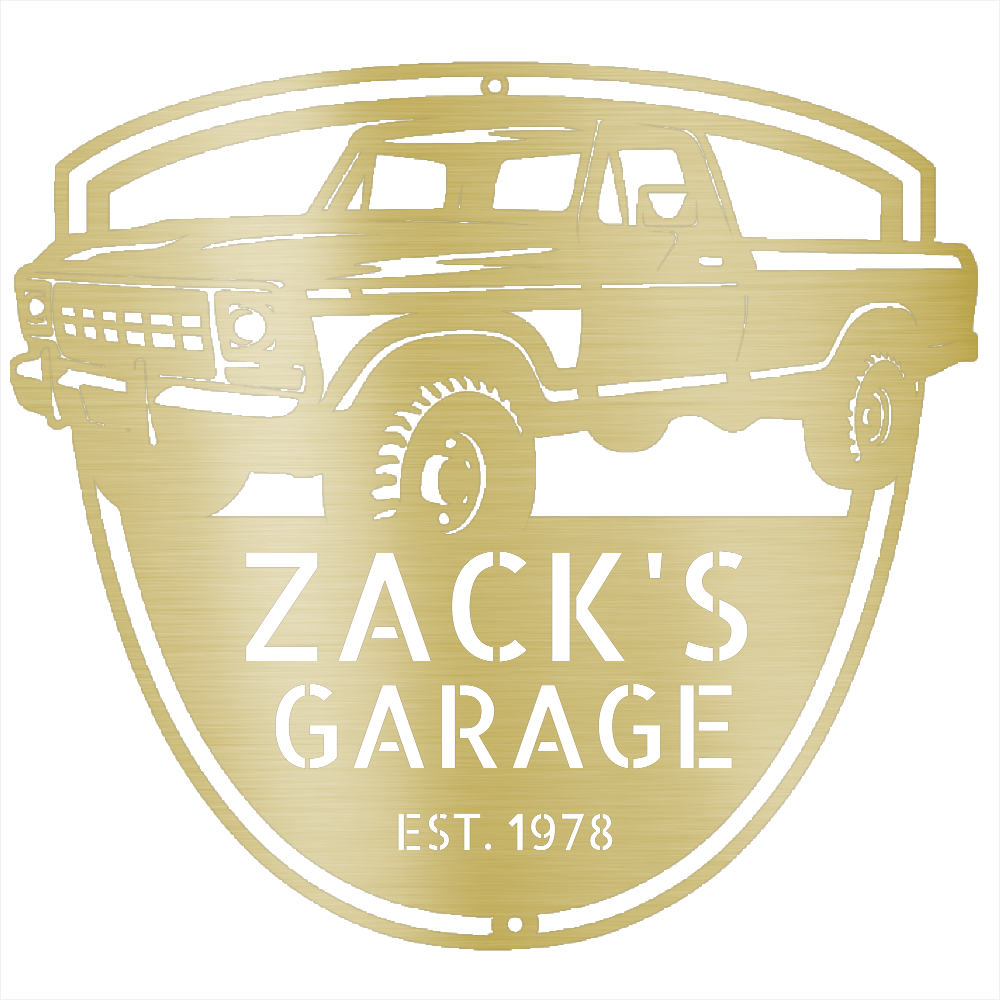 Gold / 12 1978 Ford F-250 Garage Sign