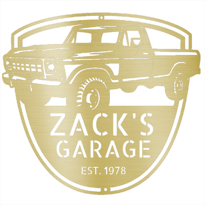 Gold / 12 1978 Ford F-250 Garage Sign