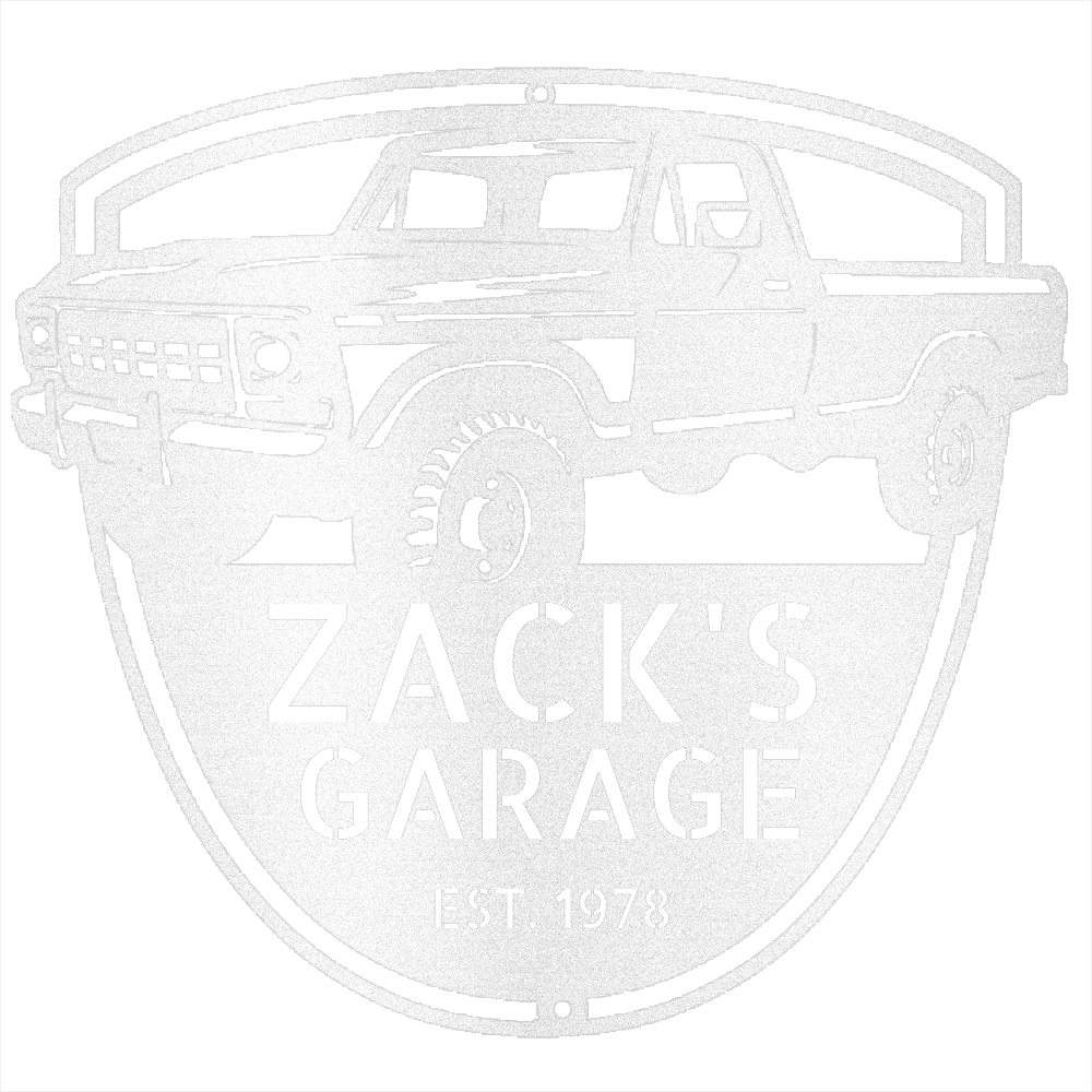 White / 12 1978 Ford F-250 Garage Sign