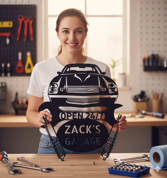 Wall Art GARAGE CAR SIGN - Personalized Car Camaro 1978 Steel Monogram Wall Art