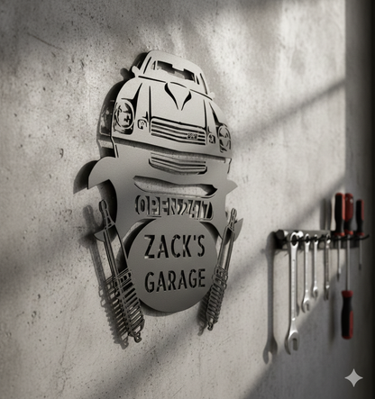 Wall Art GARAGE CAR SIGN - Personalized Car Camaro 1978 Steel Monogram Wall Art