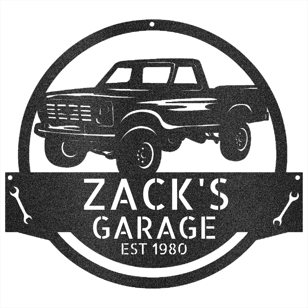 Black / 12 1980 Ford F250  GRAGE SIGN Classic Truck Wall Decor