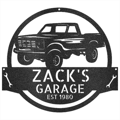 Black / 12 1980 Ford F250  GRAGE SIGN Classic Truck Wall Decor