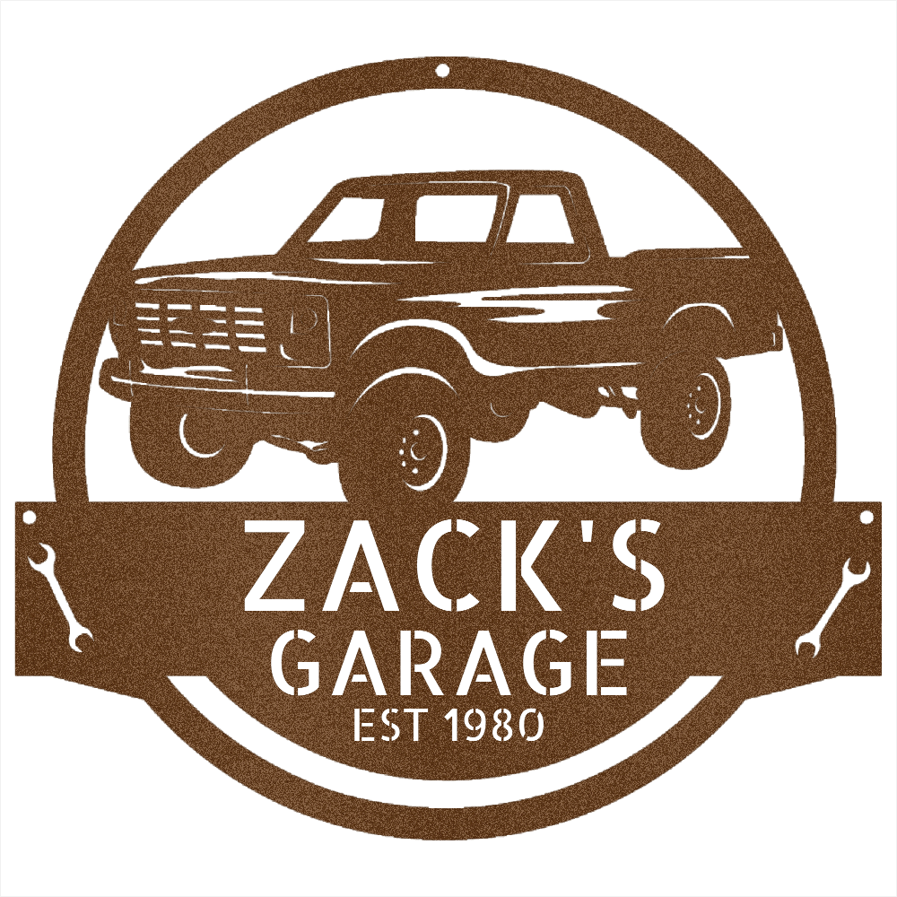 Copper / 12 1980 Ford F250  GRAGE SIGN Classic Truck Wall Decor