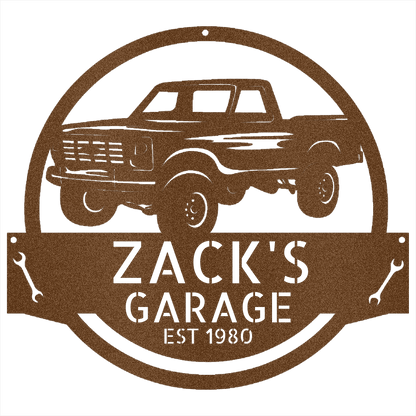 Copper / 12 1980 Ford F250  GRAGE SIGN Classic Truck Wall Decor