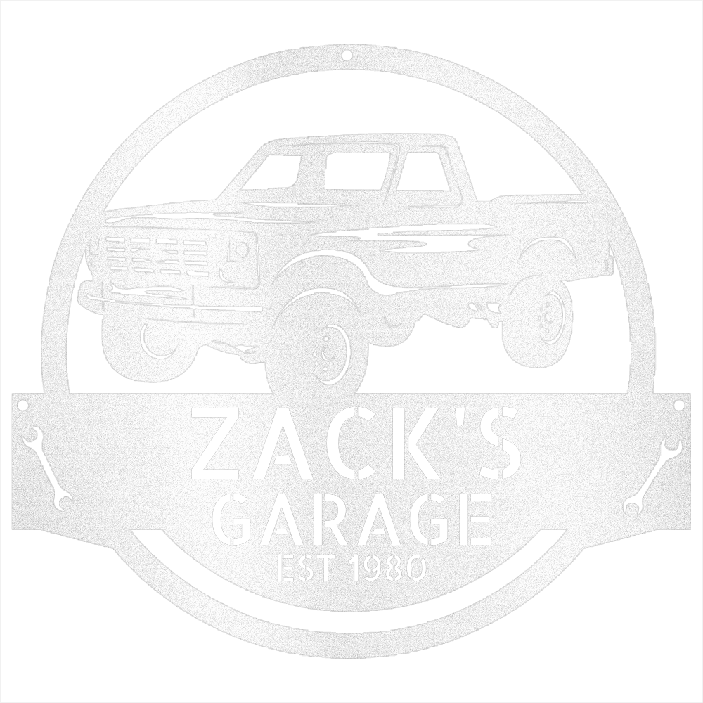White / 12 1980 Ford F250  GRAGE SIGN Classic Truck Wall Decor