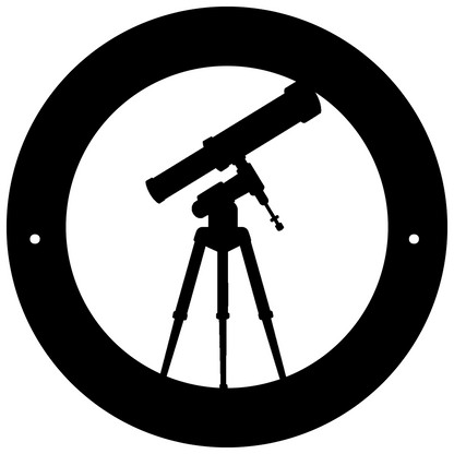 a black and white photo of a telescope