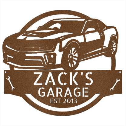 Copper / 12 2013 Camaro Garage Sign