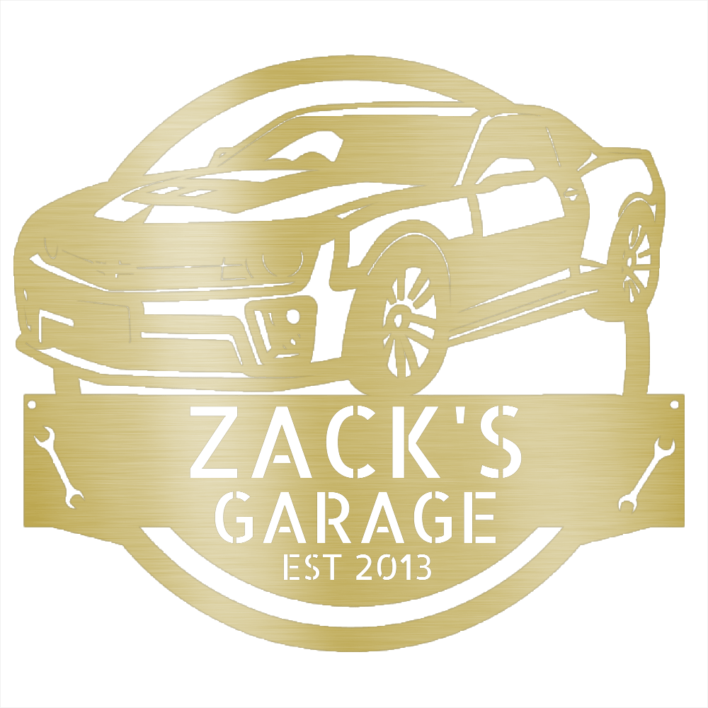 Gold / 12 2013 Camaro Garage Sign