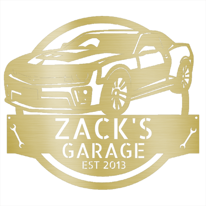 Gold / 12 2013 Camaro Garage Sign