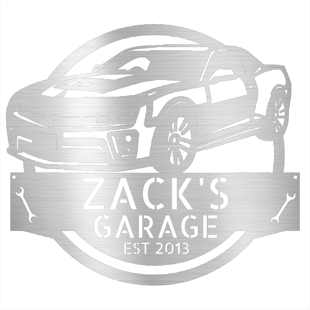 Silver / 12 2013 Camaro Garage Sign