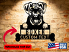 Custom Boxer Dog Sign with steel monogram design.