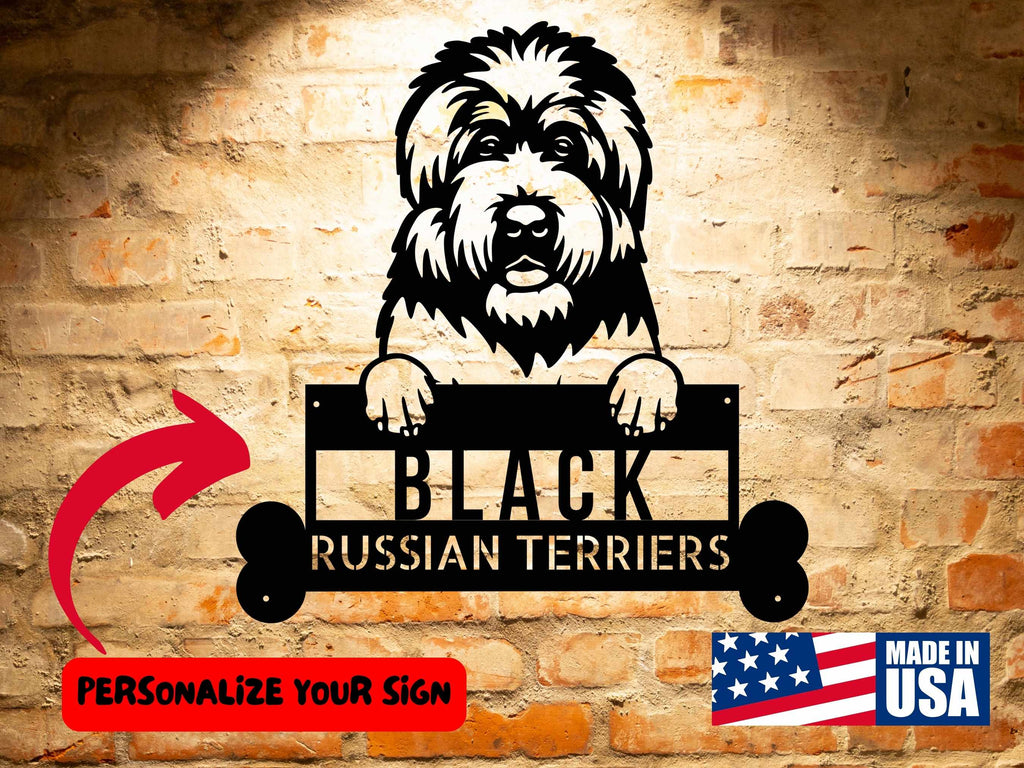We offer a Black Russian Terrier Dog Address Sign, specifically designed for Black Russian Terrier owners.