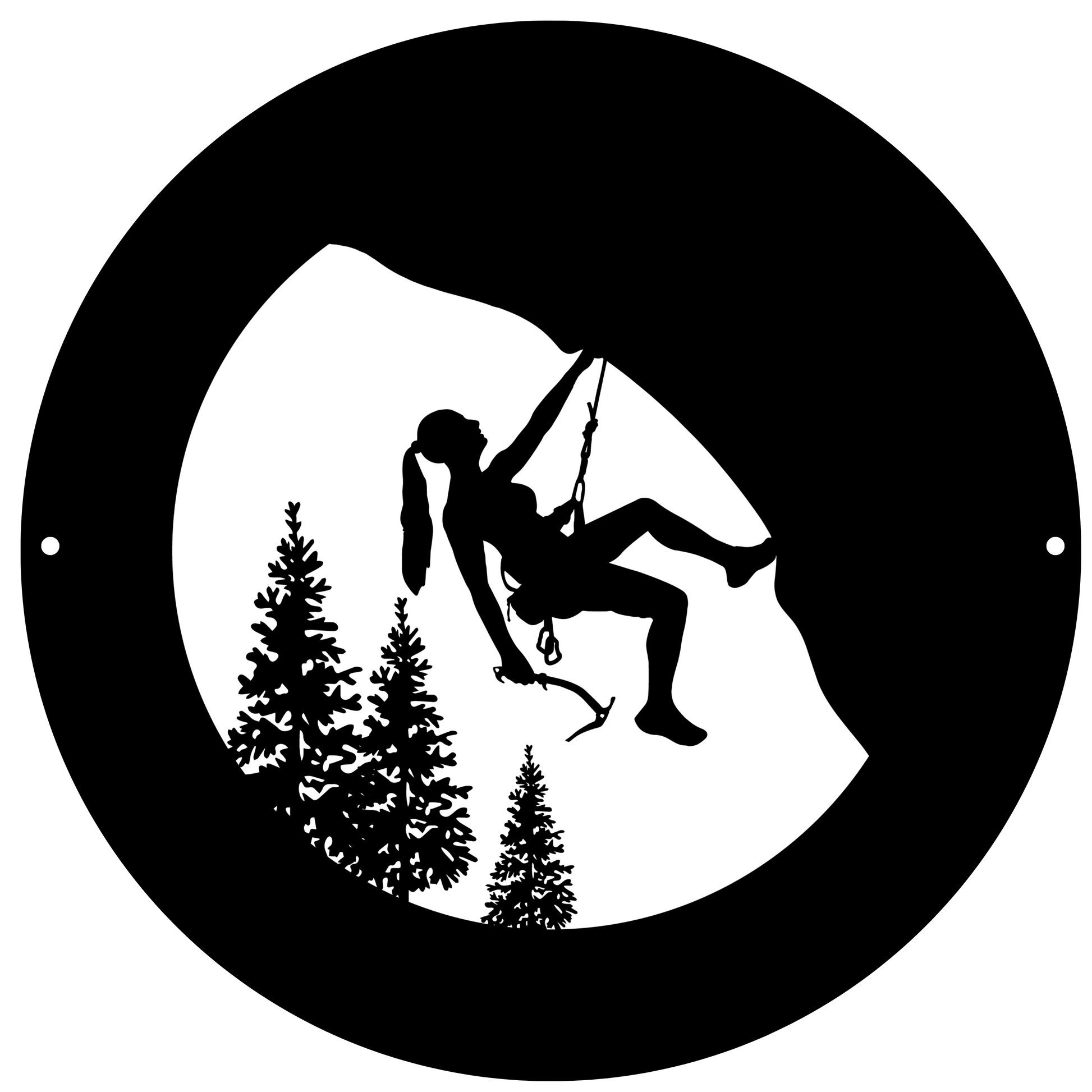 a silhouette of a man on a rock climbing