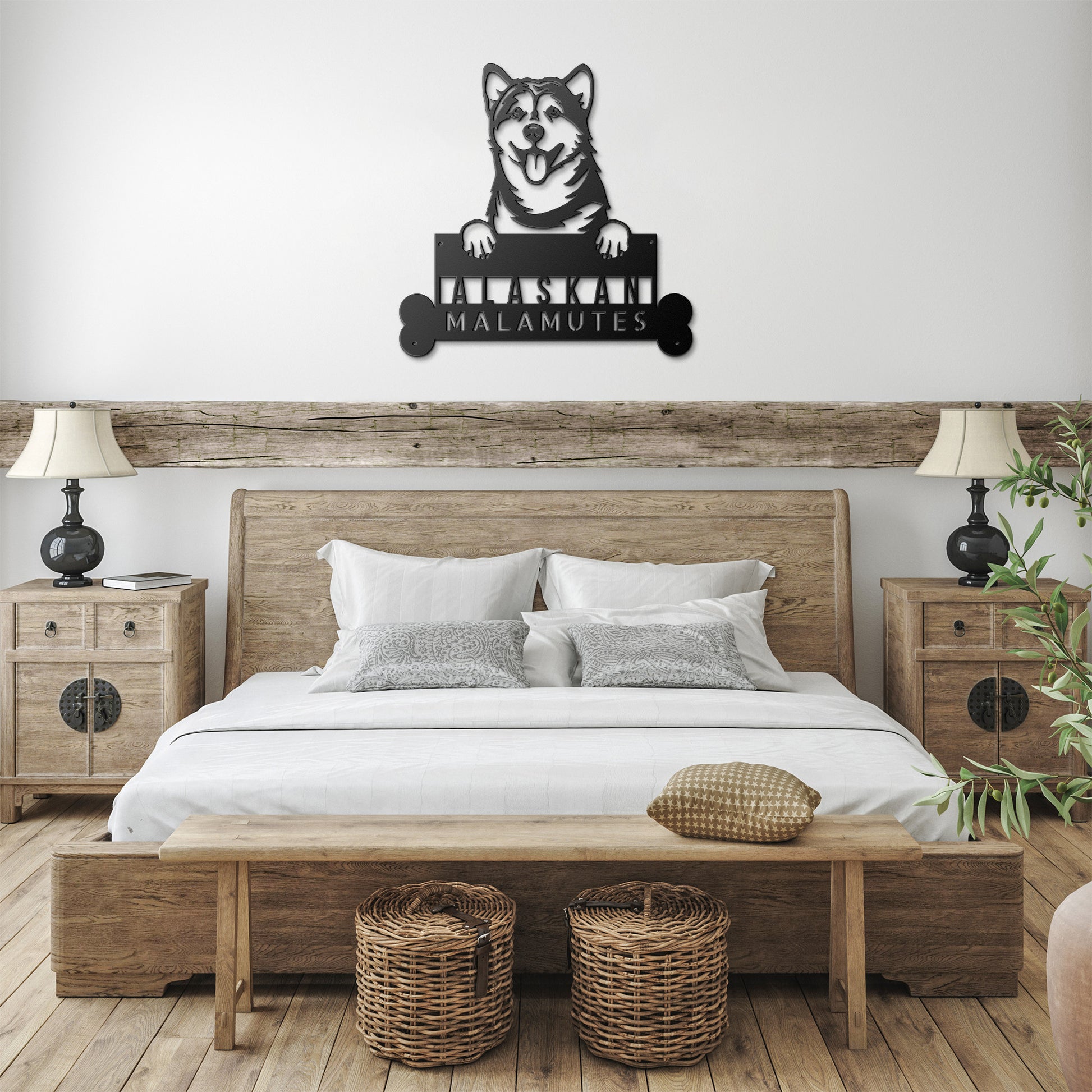 Alaskan malamutes dog sign.