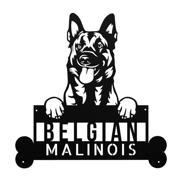 Belgian Malinois Custom Dog Sign, Personalized Dog Address Sign, Animal Wall Art, Unique Home Decor, Animal Lover Gift