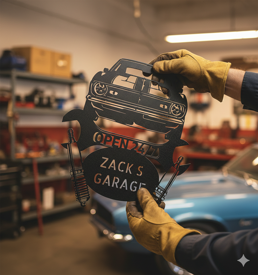Wall Art Camaro 1968 Garage Steel Monogram Sign
