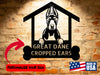 Personalized GREAT DANES CROPPED Dog Metal Wall Art featuring the iconic dog breed - Great Danes with cropped ears, Distinctive Indoor/Outdoor Decor, Unique Tribute to Your Pet Perfect Gift for Dog Owner.