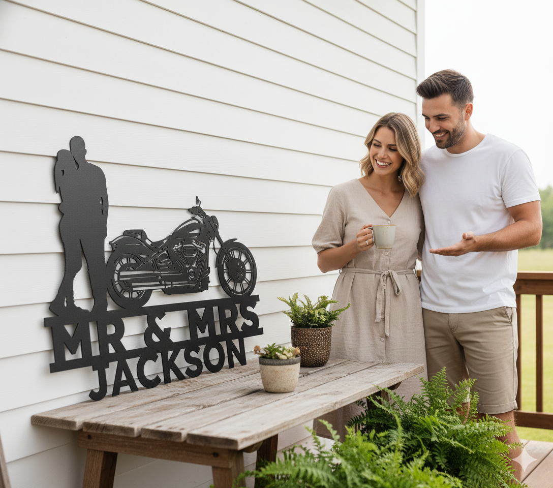 Wall Art Mr&Mrs Harley-Davidson couple SET 12