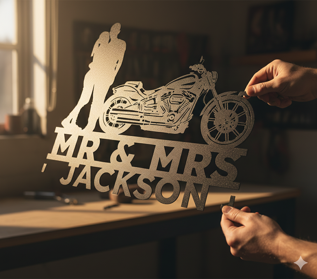 Wall Art Mr&Mrs Harley-Davidson couple SET 12