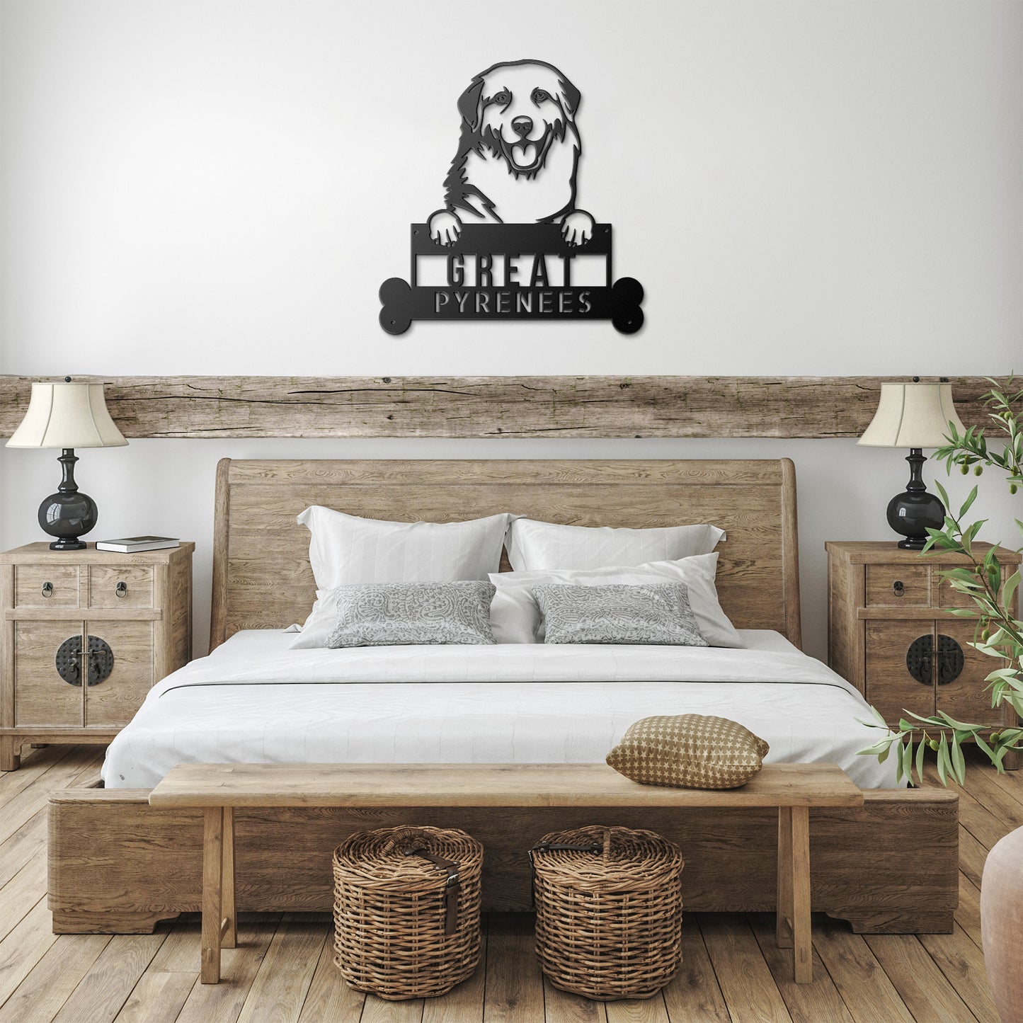 GREAT PYRENEES Dog-Inspired Artwork featuring the Great Pyrenees dog breed, Skillfully Crafted Home Accent, Personalized for Indoor/Outdoor Decor, Thoughtful Gift for Pet Owner.