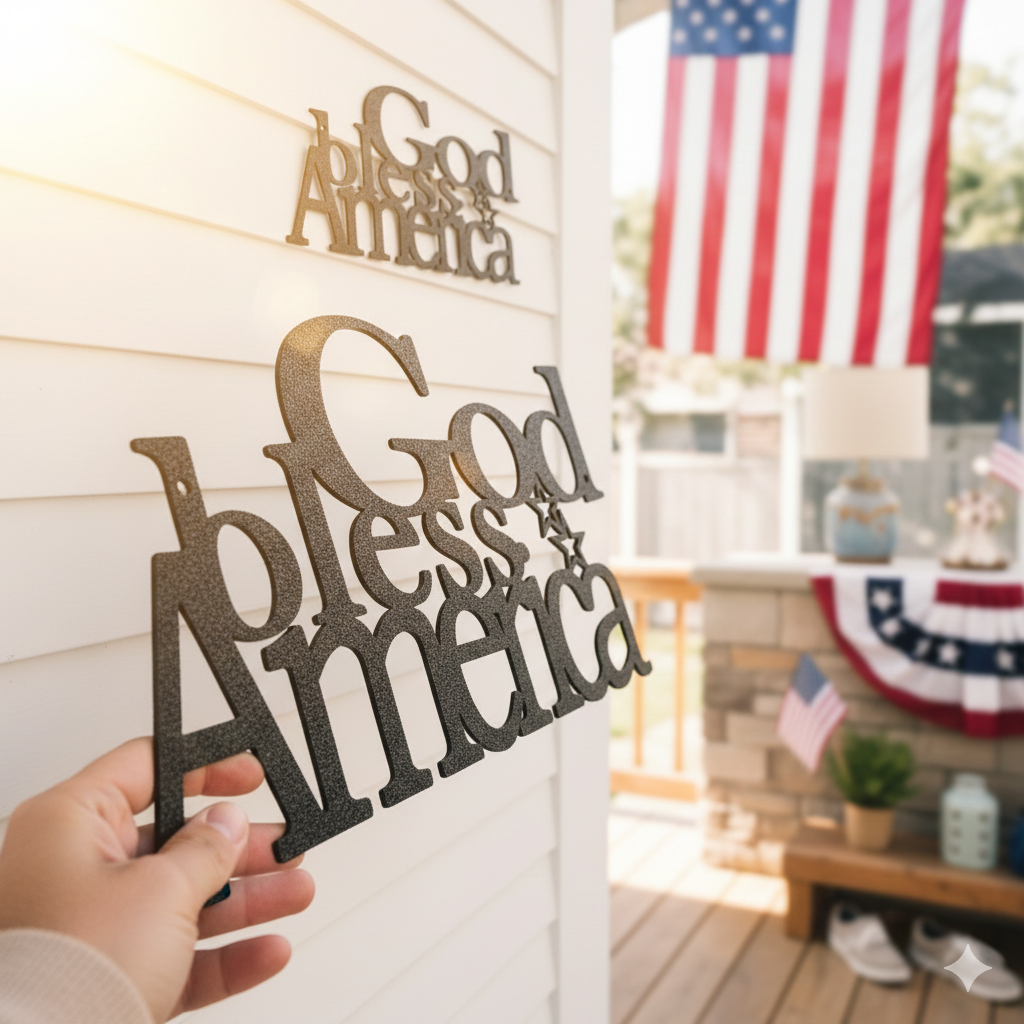 Personalized Growling Bear Metal Sign