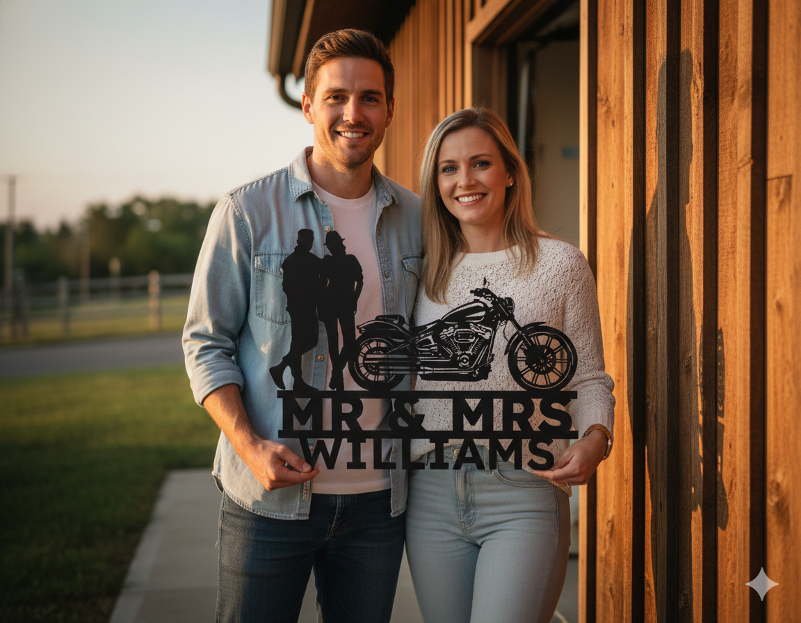 Wall Art Mr&Mrs Harley-Davidson couple SET 11