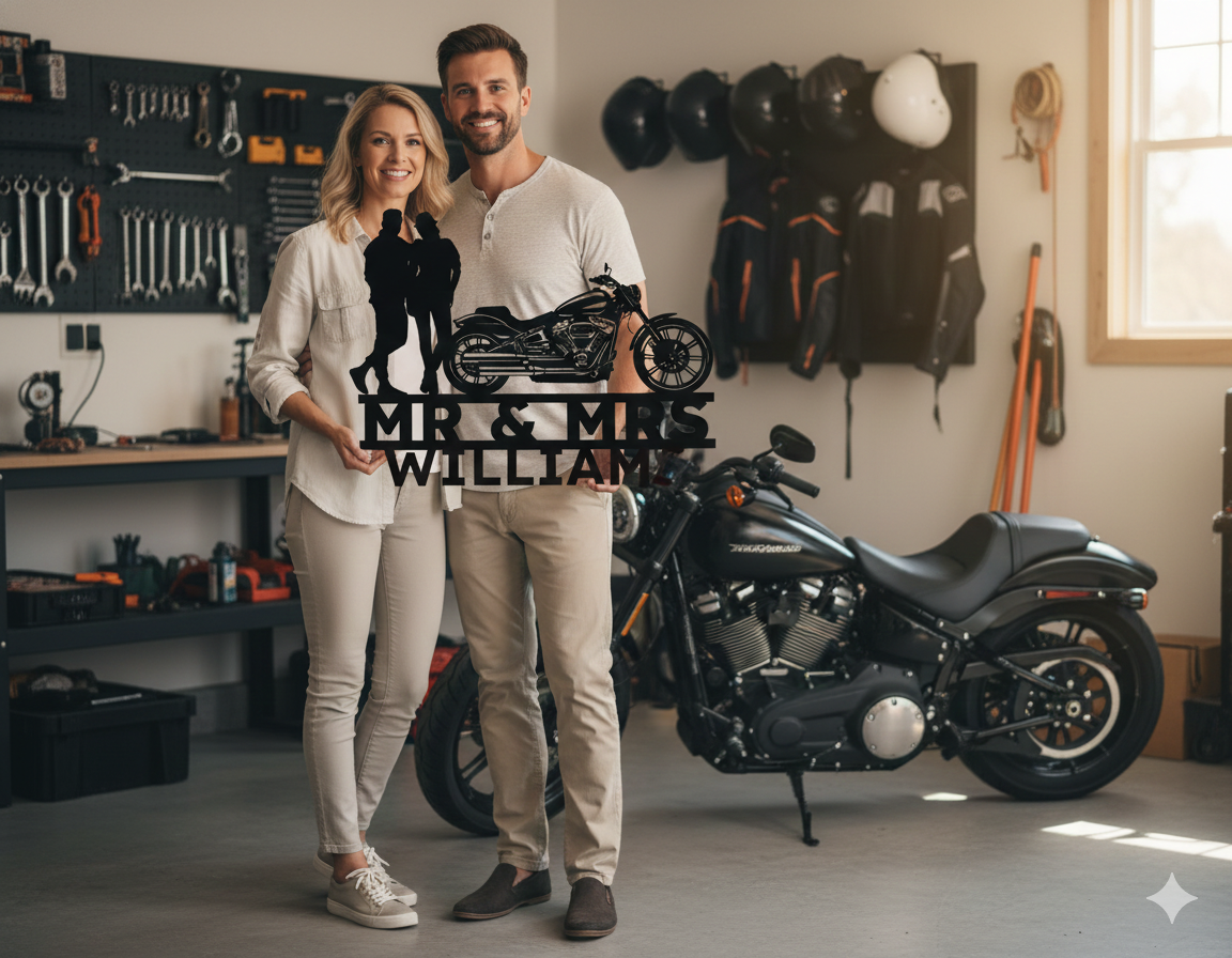 Wall Art Mr&Mrs Harley-Davidson couple SET 11