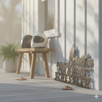 Harley Davidson Wall Sign Biker Home Décor Wedding Gift for Biker