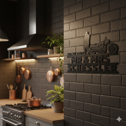 Wall Art Mr&Mrs ANNIVERSARY Harley-Davidson couple Set 13