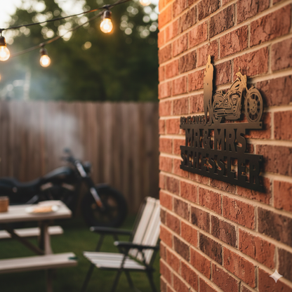 Harley Davidson Wall Sign Biker Home Décor Wedding Gift for Biker