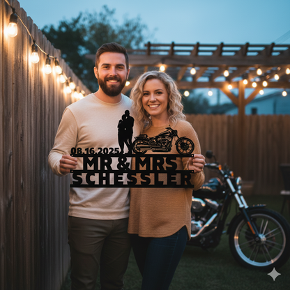 Wall Art Mr&Mrs ANNIVERSARY Harley-Davidson couple Set 13