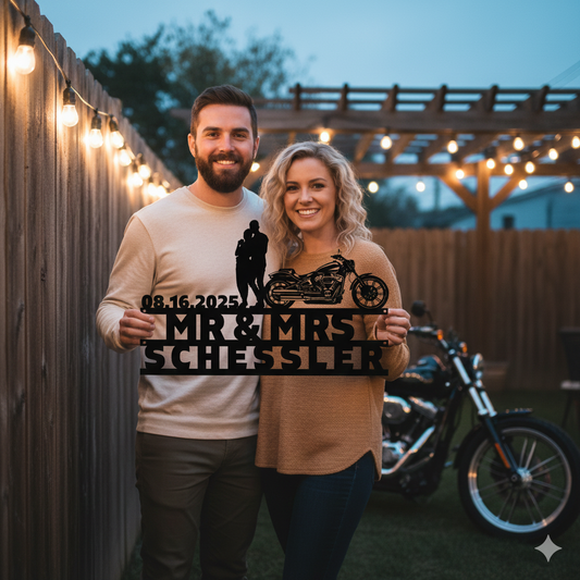 Wall Art Mr&Mrs ANNIVERSARY Harley-Davidson couple Set 13