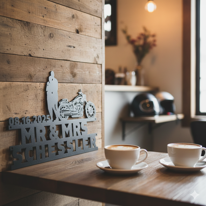 Harley Davidson Wall Sign Biker Home Décor Wedding Gift for Biker