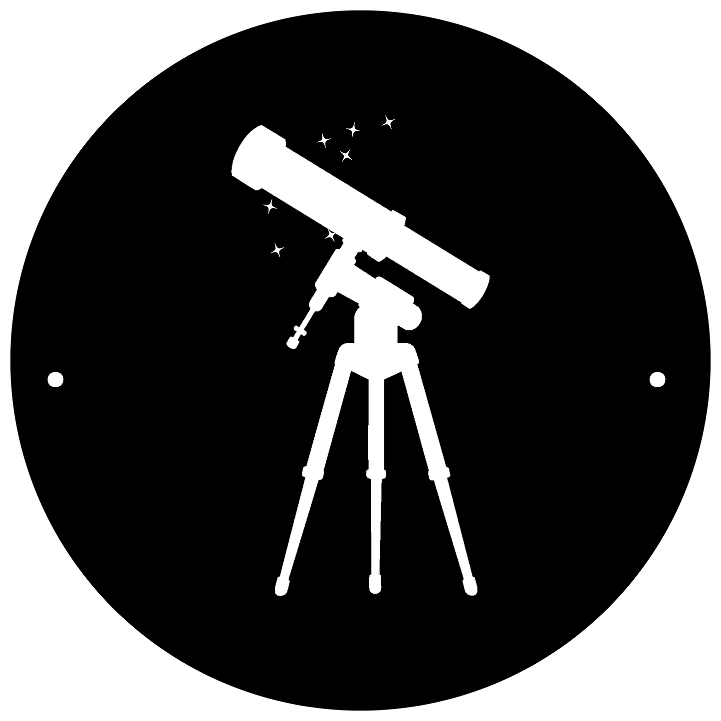 a black and white photo of a telescope