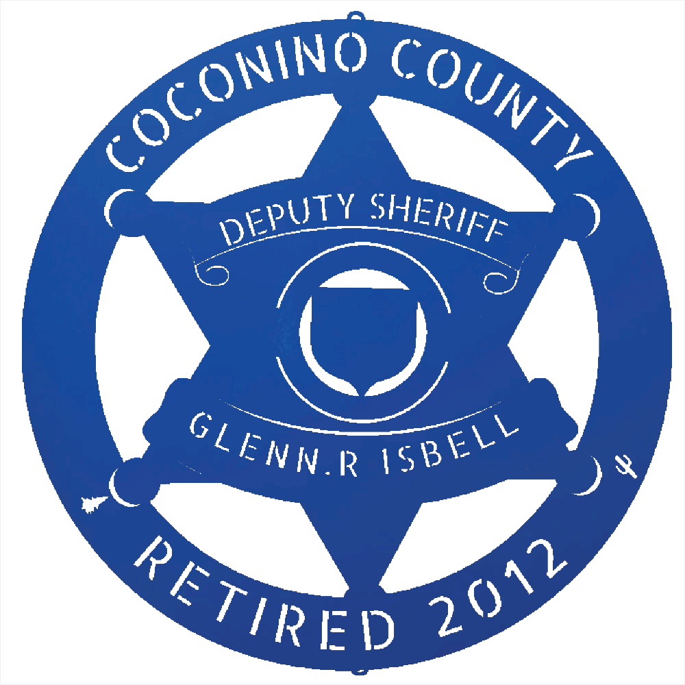 Blue / 12 Custom  COCONINO COUNTY SHERIFF Steel Wall Decor