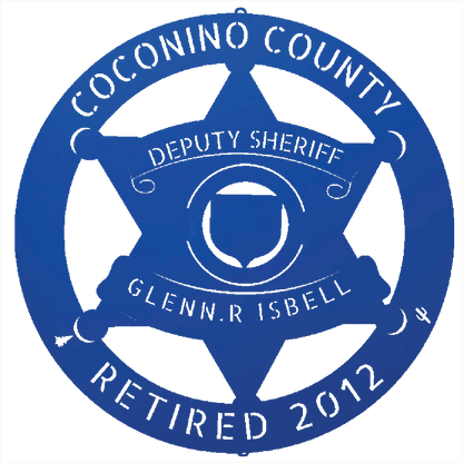 Blue / 12 Custom  COCONINO COUNTY SHERIFF Steel Wall Decor