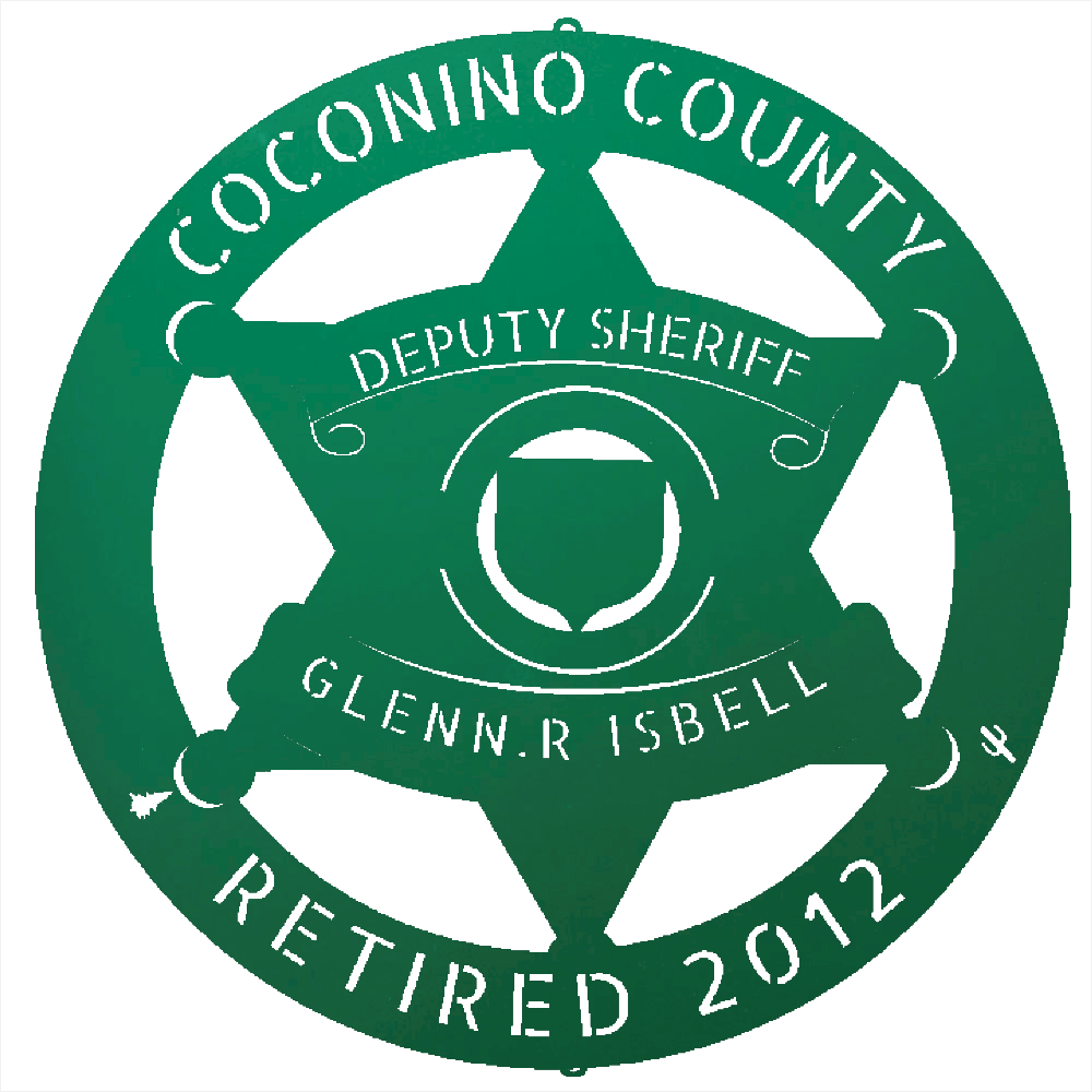 Green / 12 Custom  COCONINO COUNTY SHERIFF Steel Wall Decor