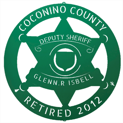 Green / 12 Custom  COCONINO COUNTY SHERIFF Steel Wall Decor