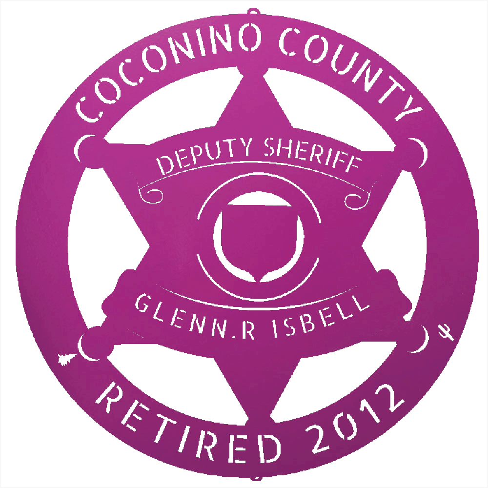 Purple / 12 Custom  COCONINO COUNTY SHERIFF Steel Wall Decor
